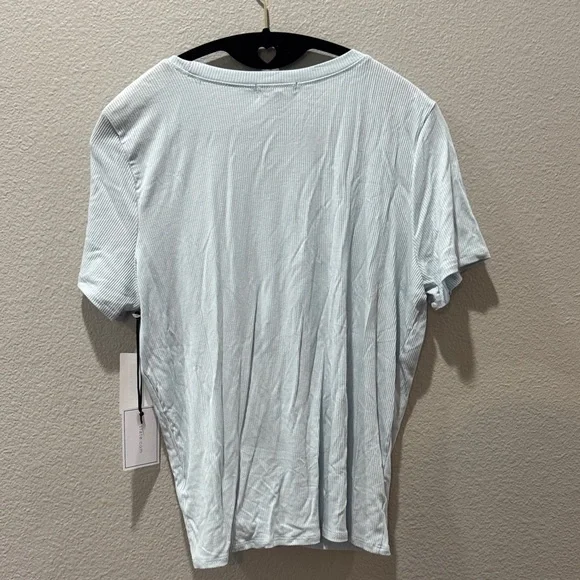 1. State Light Blue Ribbed Knotted Tee | Size M | NWT - Picture 4 of 5